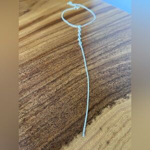Elegant Silver Lariat Necklace. Not missing any gems